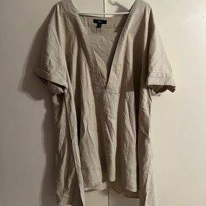 Cream Linen Blouse